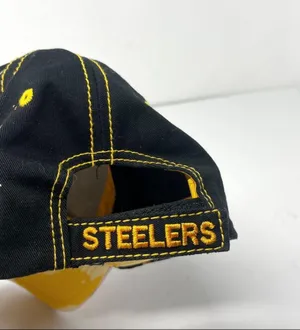 Reebok Vintage NFL Pittsburgh Steelers Bleach Splatter Dad Hat OS thumbnail 8