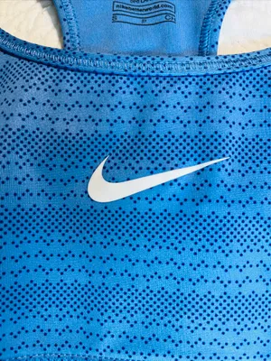 Nike Dri Fit Sports Bra Blue Print Athletic Running Womens Small thumbnail 5
