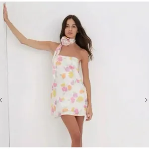 For Love & Lemons Hazel Floral Mini Dress Puff Sleeve 3 Piece Off-Shoulder Dress thumbnail 5