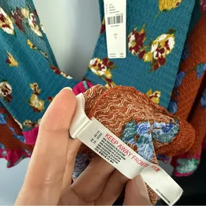 Anthropologie‎ Small NEW Ruffle V Neck Sleep Mini Dress Baydoll Floral Boho thumbnail 6