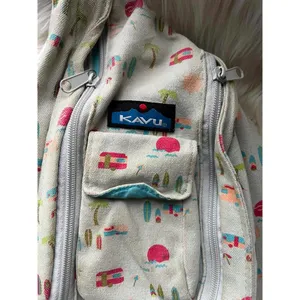 KAVU Sling Bag Cream with Pink Campers thumbnail 3