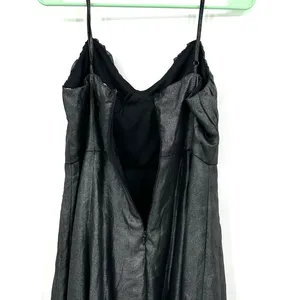 Lulus size medium sleeveless mini dress‎ hidden rear zip lined sparkly dark gray thumbnail 4