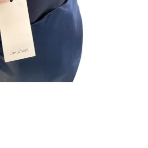 Cinq a Sept Marian Gown Navy Silk Draped Bow Side Slit Maxi Dress NWT Size 6 thumbnail 14