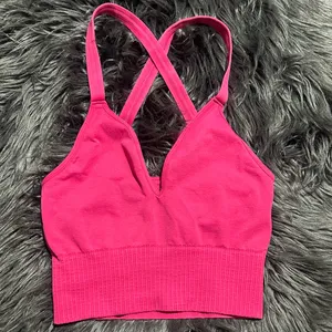 Free People Good Karma Crop Top Bright Pink Tank Top Size XS thumbnail 3