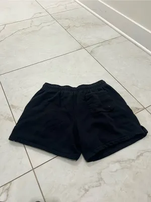 Nike Black French Terry Logo Shorts Size Small thumbnail 5