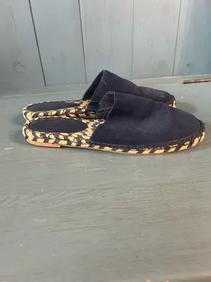 GAP Navy Blue Suede Espadrille Slip-On Mules | Size 8.5 thumbnail 2
