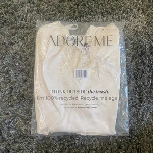 Adore Me Lainey Cami and Short Set in White, Size S thumbnail 2