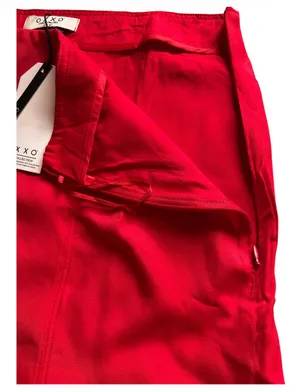 NWT OXXO Catch The City Asymmetric High Waist Red Long Skirt M thumbnail 7