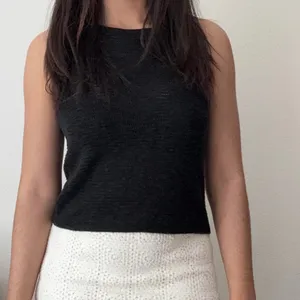 Z Supply Womens Black Textured Knit Sleeveless Round Neck Sweater Tank Top Small thumbnail 2