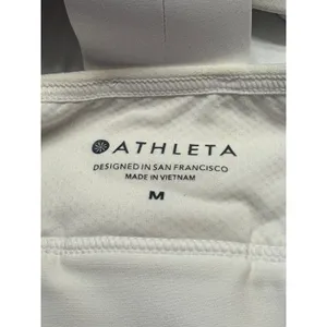 Athleta Rise Up Sports Bra Women M White High Impact Racerback 531118 Activewear thumbnail 4