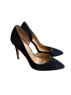 JESSICA SIMPSON Black Suede Pointed Heels Size 7.5 thumbnail 4