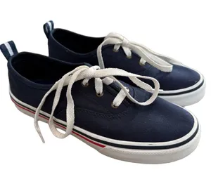 Sperry Topsider navy canvas tennis shoes sz 6.5 thumbnail 1
