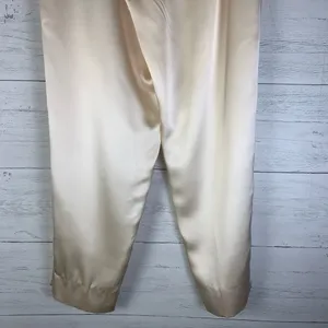 Vtg. Hartschaffner & Marc beige 100% silk high waisted pants size 8 (flaws) thumbnail 6