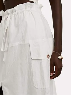 ALC Frank Womens Cecilia Linen-Blend Midi Skirt White Womens‎ Size 4 thumbnail 3