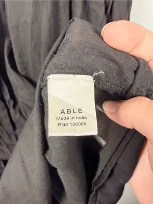 Able Jane Maxi Dress in black Size Large 100% cotton thumbnail 8
