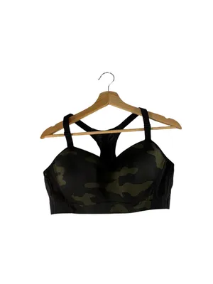 All In Motion Sports Bra Large Green Camo Padded Racerback Mesh Athletic thumbnail 4