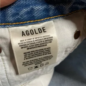 Agolde Parker Cut Off Denim Short Light Wash Size 29 thumbnail 8