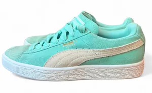 Puma Suede Classic Mint Green Low Top Sneakers Women’s Size 6.5 Casual Shoes thumbnail 1