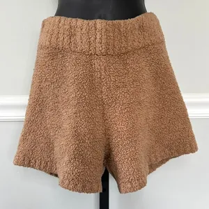 SKIMS Cozy Knit Boucle Shorts Sz S/M Camel‎ Brown Soft Stretch Loungewear thumbnail 1