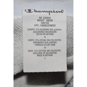 Champion‎ Womens Light Gray Paint Splatter Cropped Sweatshirt Large thumbnail 6