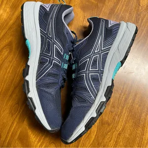 Asics Gel Venture 7 Trail Running Shoes size 8.5 Navy teal gray thumbnail 3