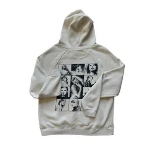 Taylor Swift Eras Tour Merch Hoodie Beige Graphic Concert Sweatshirt S *Flaws* thumbnail 2