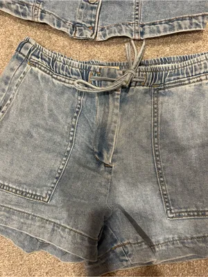 Denim Tank and Shorts Set Blue Size XS thumbnail 3
