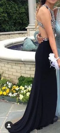 Long Black Dress With Beading thumbnail 1