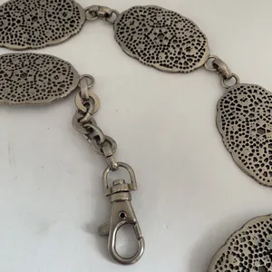 Silver Filigree Link Belt 40” Bohemian Boho thumbnail 3