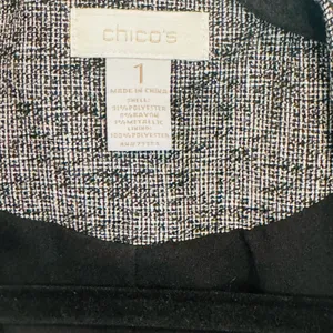 Chico's Black and Gray Textured Vest thumbnail 3