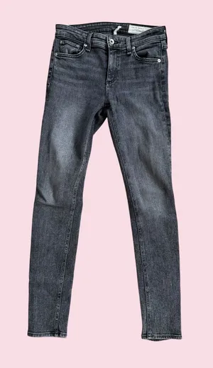 RAG & BONE Black Gray Skinny Jeans Size 26 thumbnail 1