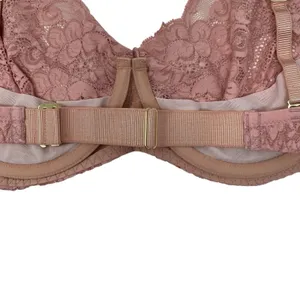 We Are HAH Hook Up Balconette Bra Size‎ DD Band 32-40 Lace Dusty Rose Underwire thumbnail 8