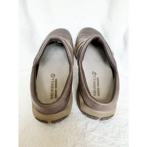Womens shoes comfort flats slip clogs work merrell bracken 7.5 career brown tan thumbnail 9