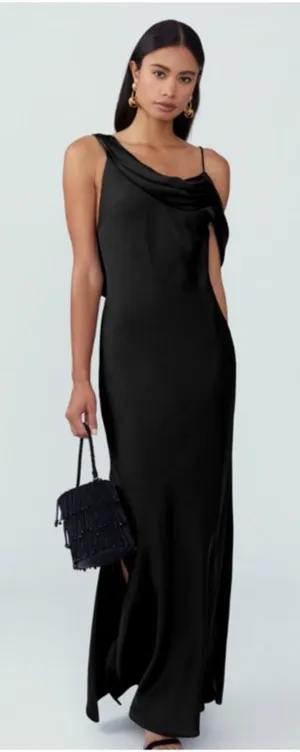 Fame and Partners Francois Black Maxi Formal Gown thumbnail 1