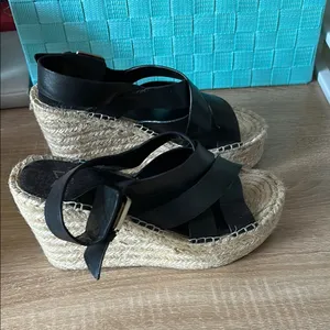 Marc Fisher Black Espadrille Shoes thumbnail 2