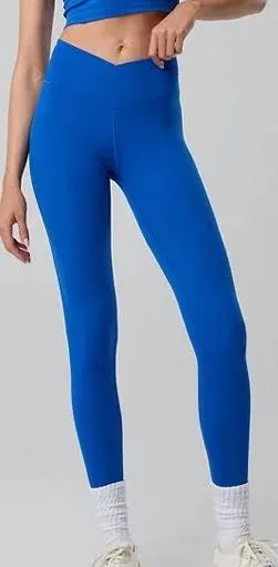 OFFLINE by Aerie Blue Leggings Crossover thumbnail 1