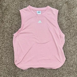 Adidas pink workout tank thumbnail 1