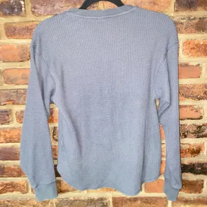 UniQlo Dark Charcoal Gray Waffle Knit Long Sleeve Crew Neck T-Shirt Women's XS thumbnail 7