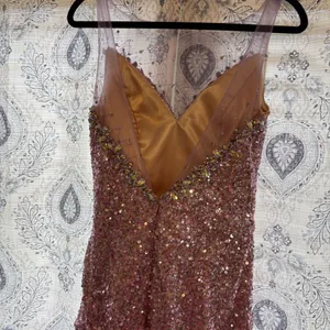 Mac Duggal Lavender Blingy‎ Ruffle Hem Prom Dress Size 6 thumbnail 8