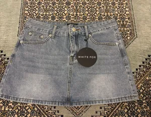 White Fox Jean Skirt thumbnail 1