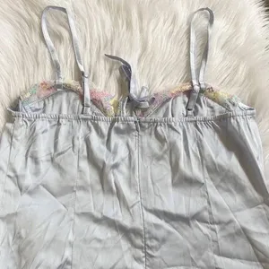 Cider Satin Sweetheart Baby Doll Rainbow Lace Trim Mini Dress Size M NWT thumbnail 6