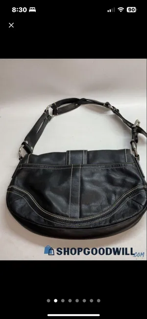 Coach Leather Black Shoulder Bag Soho thumbnail 4