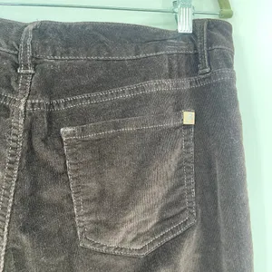 Karl Lagerfeld Corduroy Pants Sz 10 Chocolate Quiet Luxury Preppy Fall Heritage thumbnail 9
