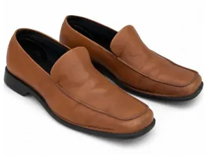 Rockport Women's Brown Leather Square Toe Loafers Size 7M Slip On Workwear thumbnail 1