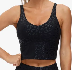 The Gym People Womens' medium Sports Bra Longline Wirefree Padded Medium Support thumbnail 1