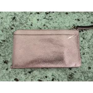 Kate Spade Lucy metallic pink Medium L-Zip bag Wristlet thumbnail 3