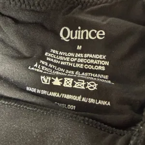 Quince Women Black Nylon Spandex Stretch Scoop Neck Bralette MSL001 Medium NWOT thumbnail 2