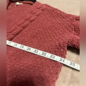 Umgee Chenille Cardigan Size XL Mauve Cozy Soft Warm Sweater Grandpa thumbnail 9
