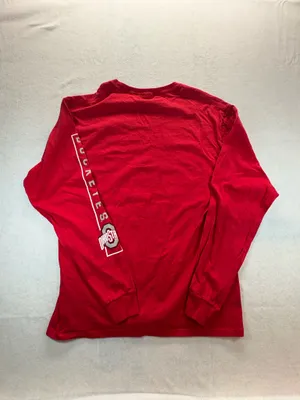 Ohio State Buckeyes Long Sleeve Shirt Mens Large Red ProEdge OSU Graphic Tee thumbnail 7