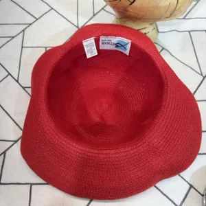 Betmar Sun Hat OS Red Paper Straw Wide Brim Packable Summer Hat‎ thumbnail 5